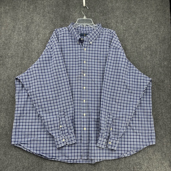 Ralph Lauren Other - Ralph Lauren Blue White Plaid Long Sleeve Button Up Shirt Men’s 5XB Preppy